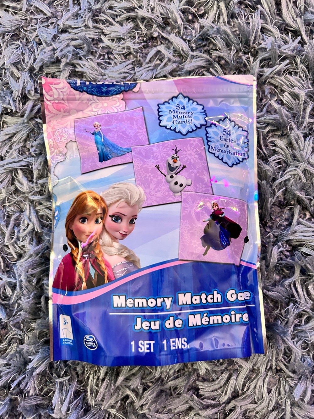 Disney Frozen Memory Match Game - Pink, Purple & Blue